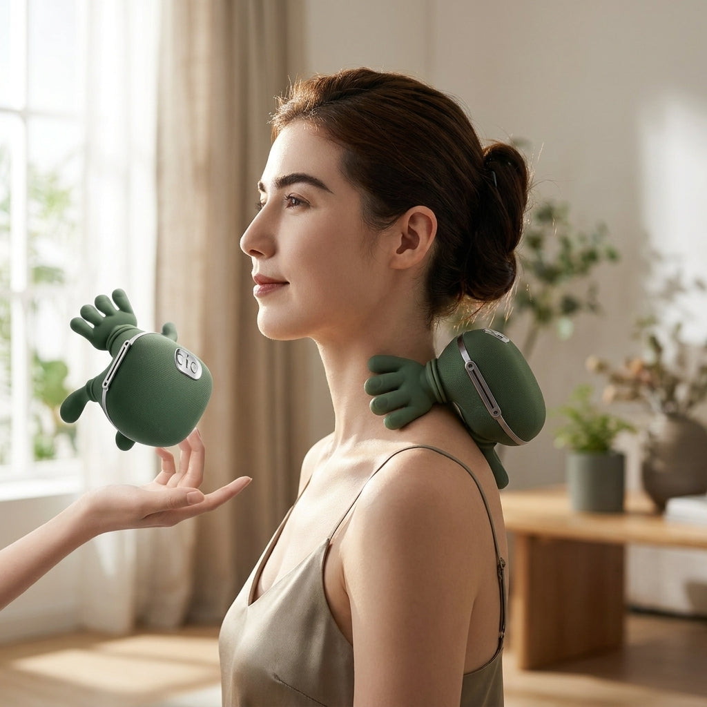 Wireless Shoulder Neck Massager with Heat Therapy
