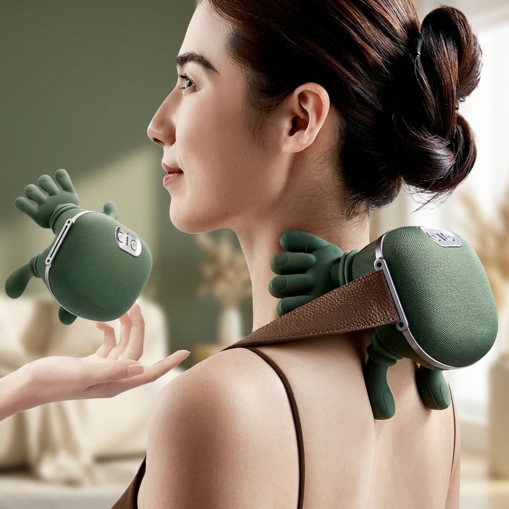 Wireless Shoulder Neck Massager with Heat Therapy